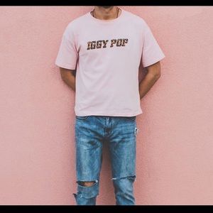 Iggy pop pink shirt